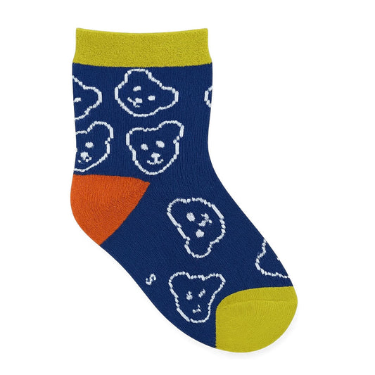 TEDDY PRINT BLUE SOCKS