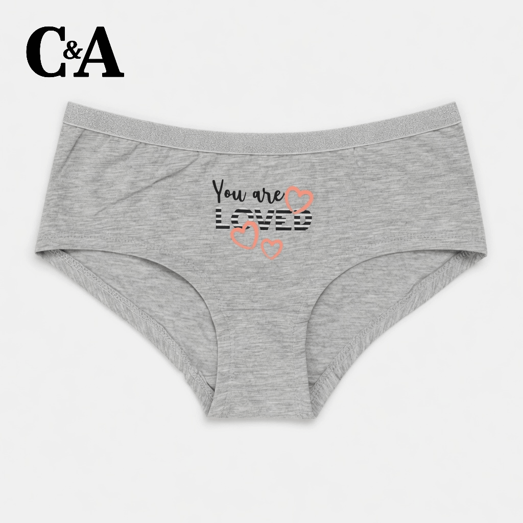 GREY GLITTER PRINTED PANTIES