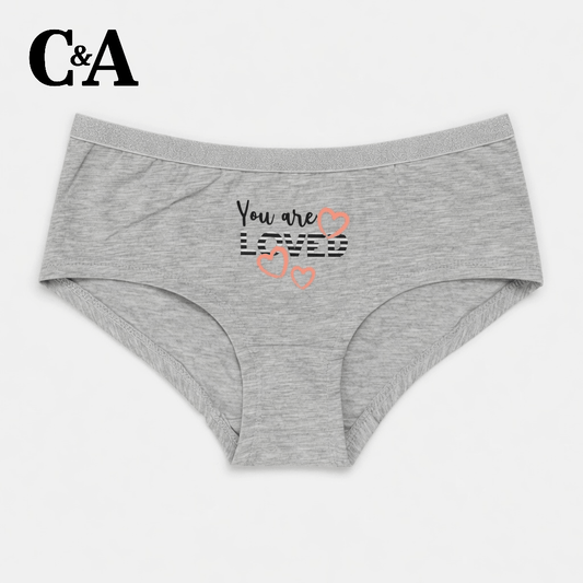 GREY GLITTER PRINTED PANTIES