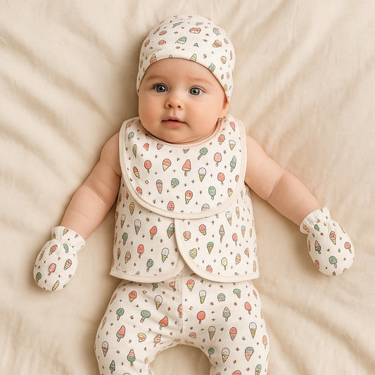 ICE CREAM ALLOVER 5pc SET WITH MITTENS