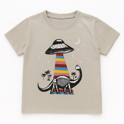 Dino Space light brown t-shirt