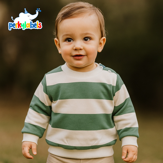 GREEN STRIPES SWEATSHIRT