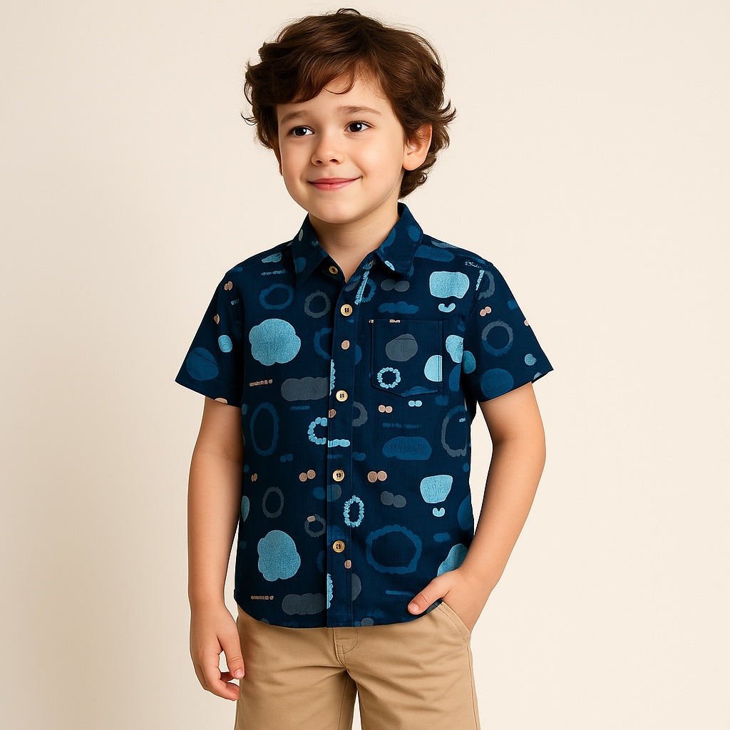 CLOUD PRINT CASUAL SHIRT