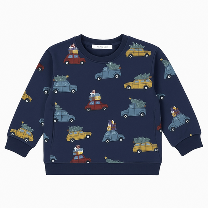 CAR PRINT ALLOVER SWEATSHIRT
