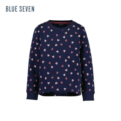 HEARTS ALLOVER PRINT SWEATSHIRT