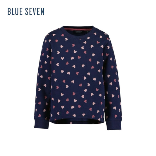 HEARTS ALLOVER PRINT SWEATSHIRT