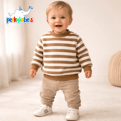 BROWN STRIPES SWEATSHIRT