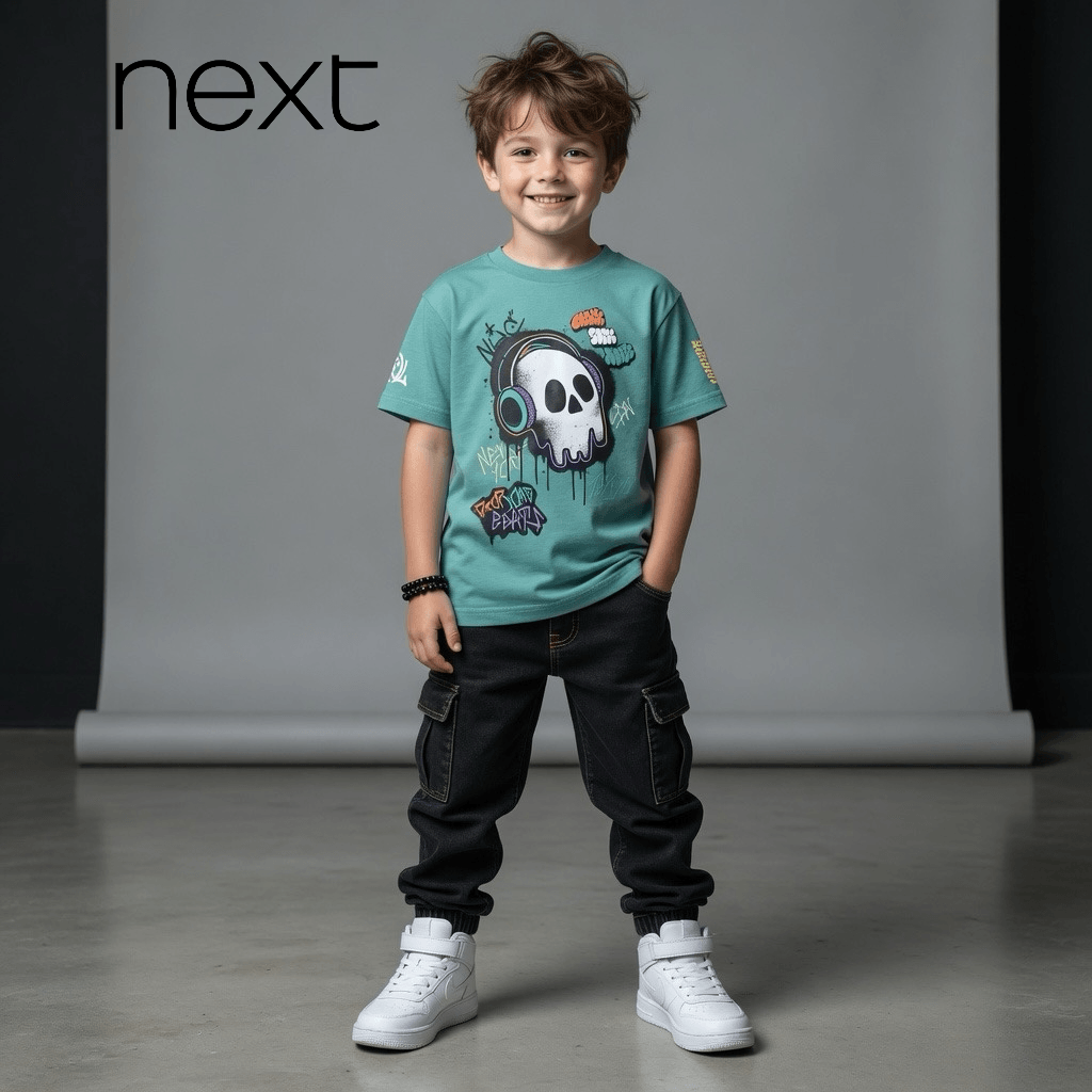 PRINTED GREEN T-SHIRT