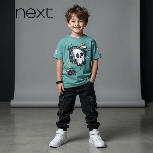 PRINTED GREEN T-SHIRT