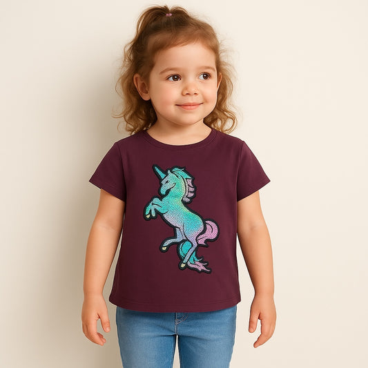 UNICORN MAROON T-SHIRT