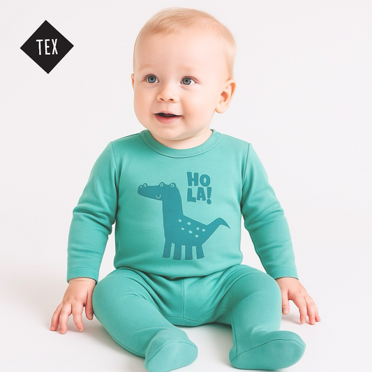 HOLA! GREEN ROMPER