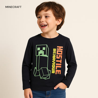 Minecraft black printed t-shirt