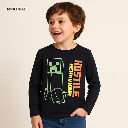 Minecraft black printed t-shirt
