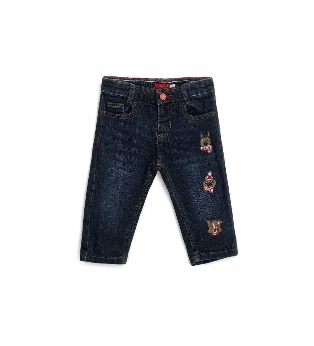 Embroidery denim pant