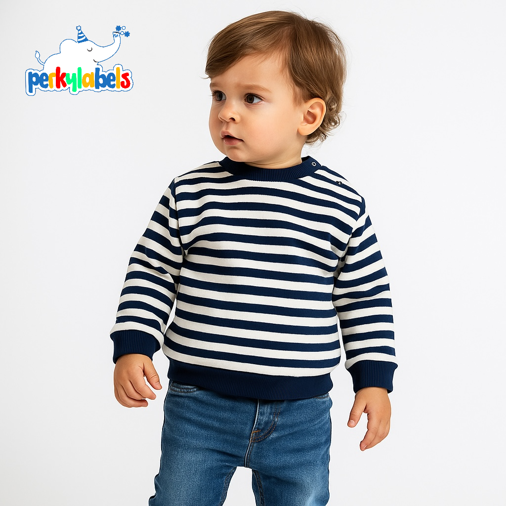 BLUE STRIPE SWEATSHIRT
