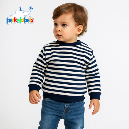 BLUE STRIPE SWEATSHIRT