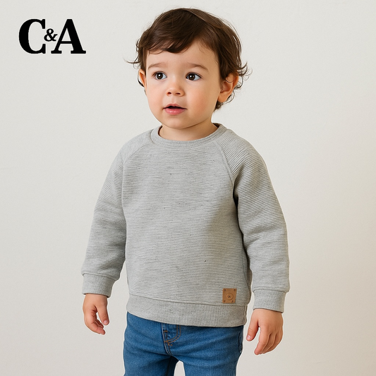 RIBBED GREY SWEATSHIRT