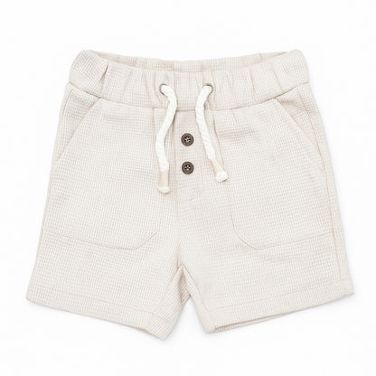 BUTTON STYLE OFFWHITE SHORTS