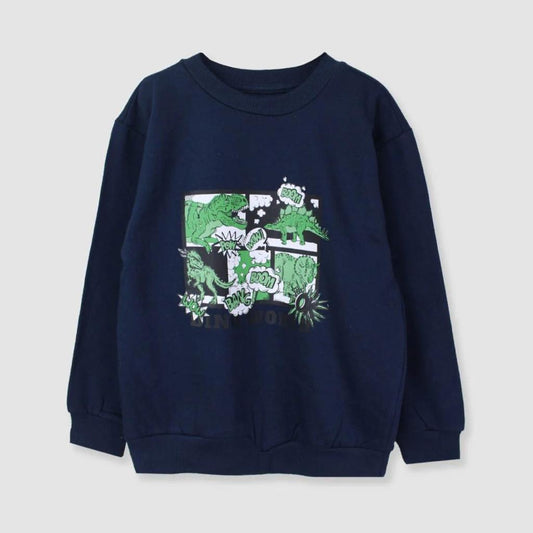 dino blue sweatshirt