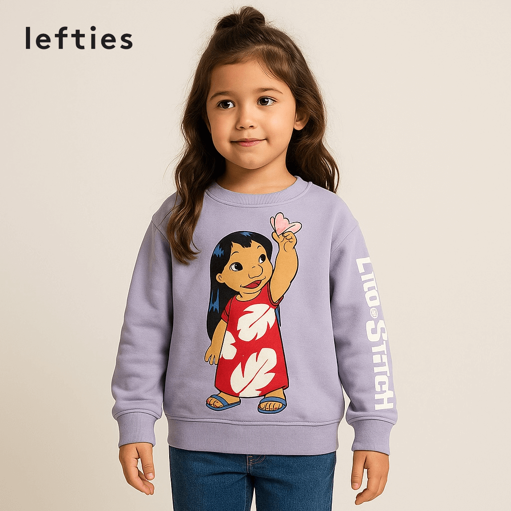 PRINTED PURPLE SWEATSHIRT