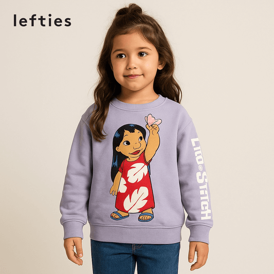 PRINTED PURPLE SWEATSHIRT