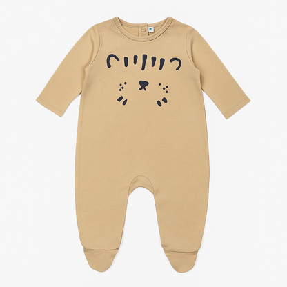 LITTLE TIGER LIGHT BROWN ROMPER
