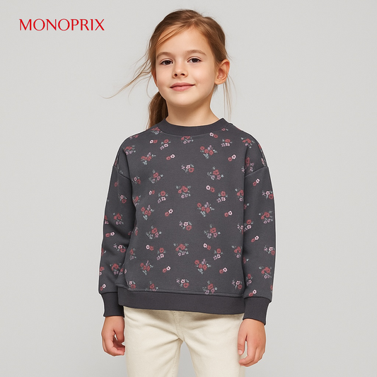 GIRLS FLORAL SWEATSHIRT
