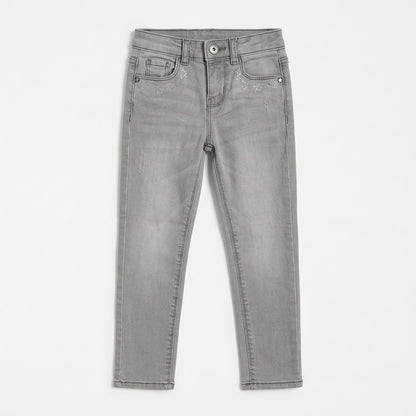 GREY POCKET STARS DENIM PANT