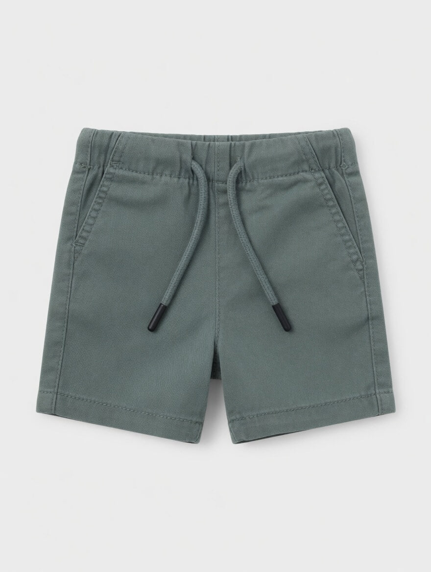 GREEN COTTON SHORTS