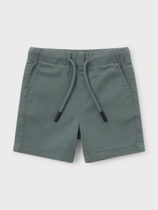 GREEN COTTON SHORTS