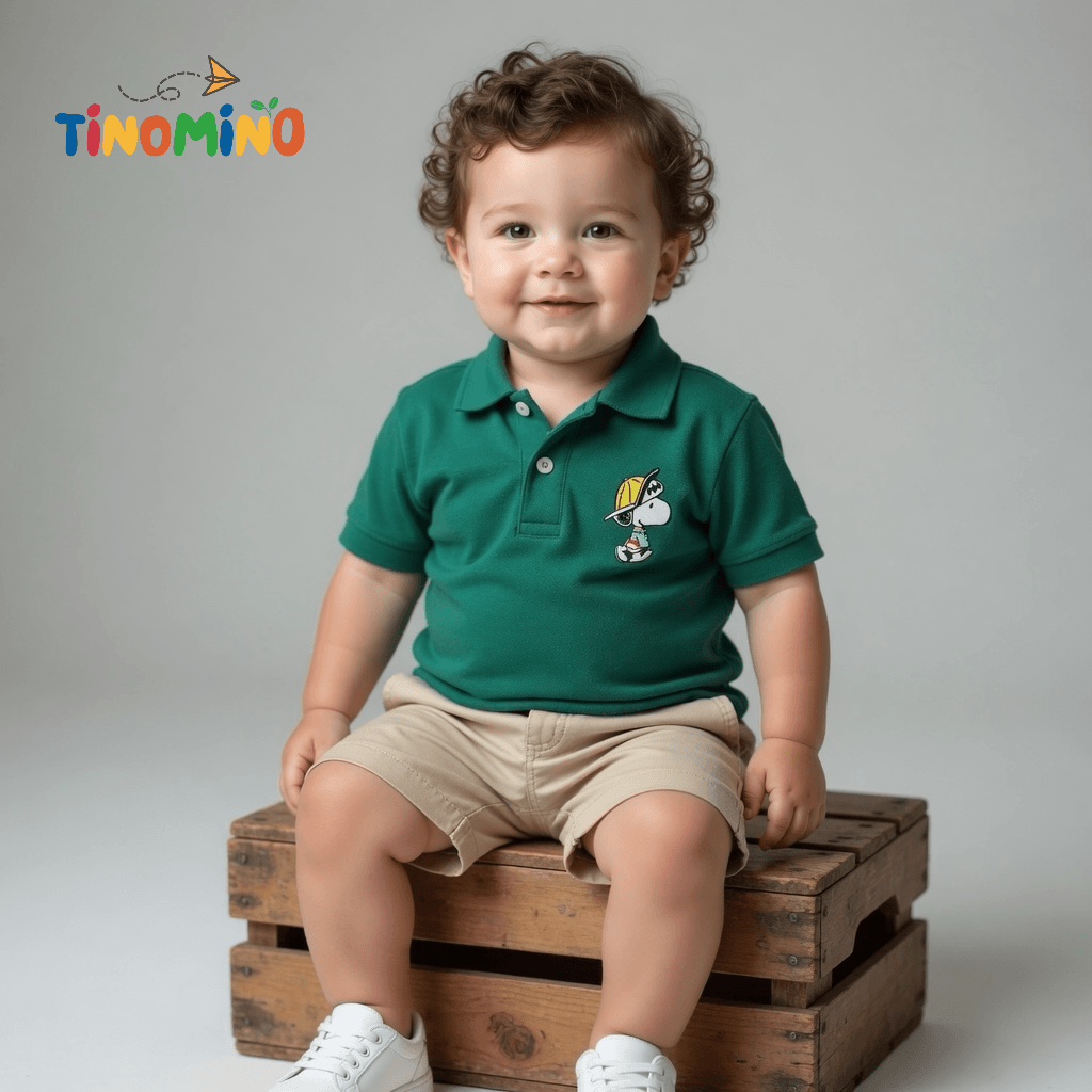 GREEN PRINTED POLO SHIRT
