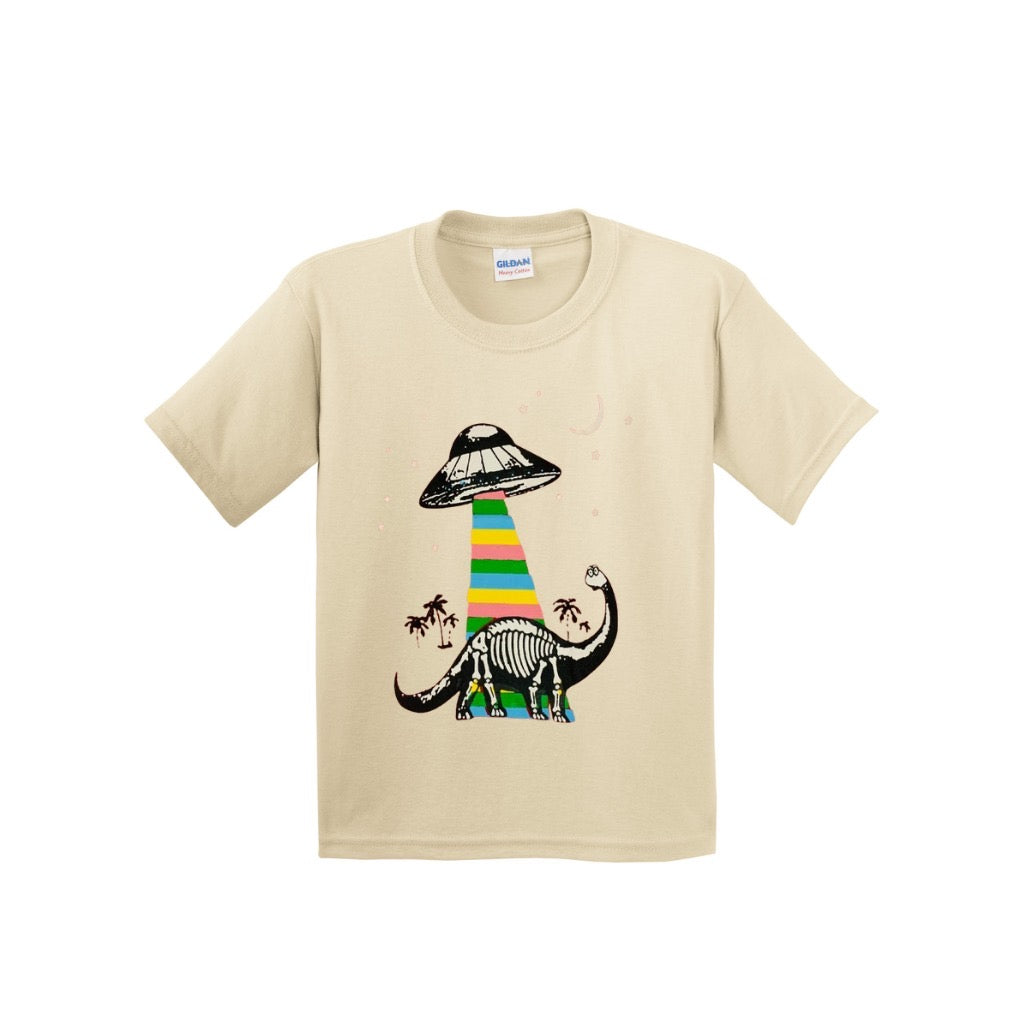 Dino mushroom light brown t-shirt