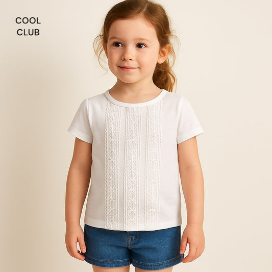 EMBROIDERY WHITE T-SHIRT