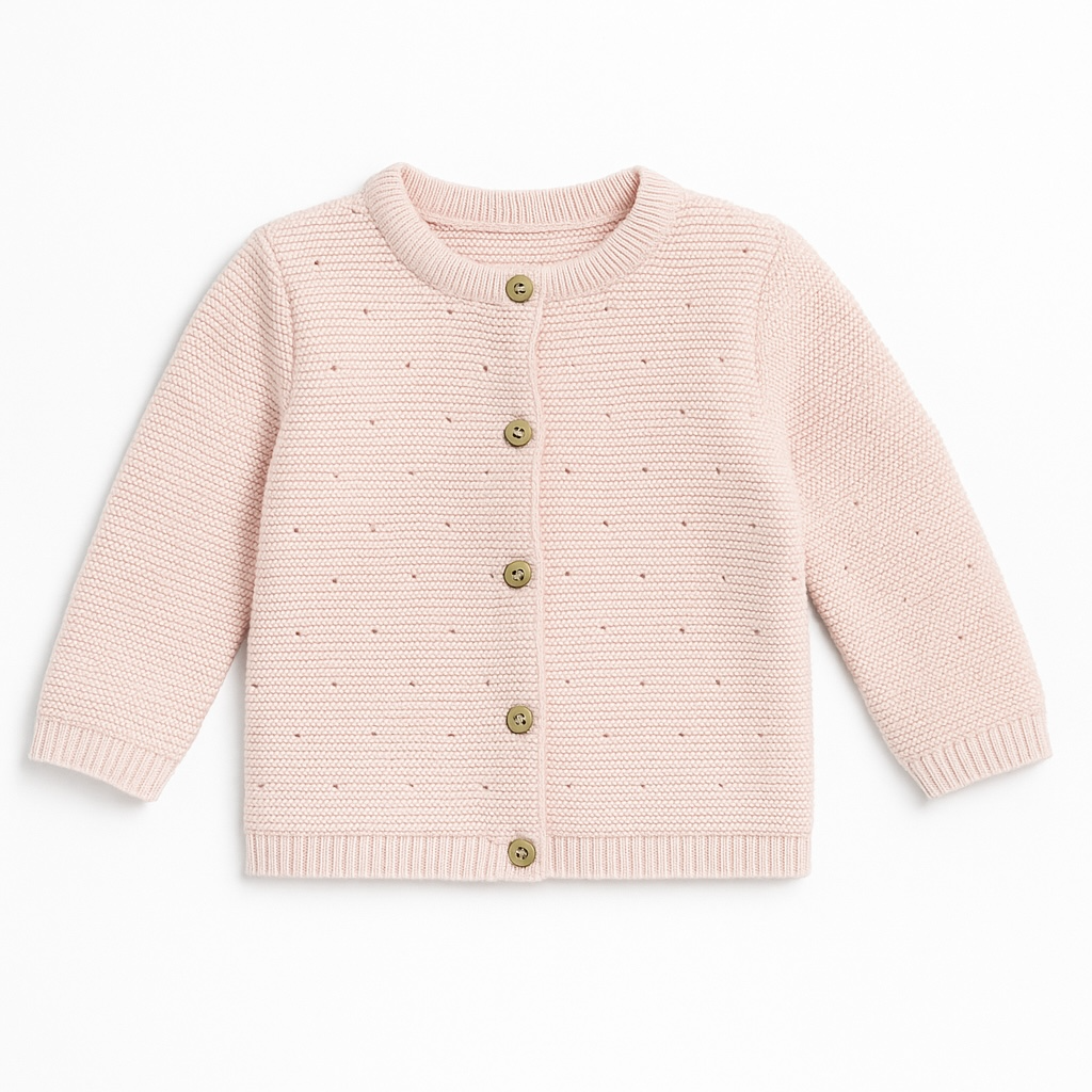 BUTTON DOWN BABY PINK SWEATER