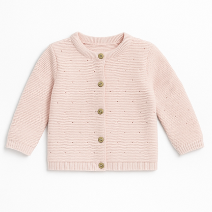 BUTTON DOWN BABY PINK SWEATER
