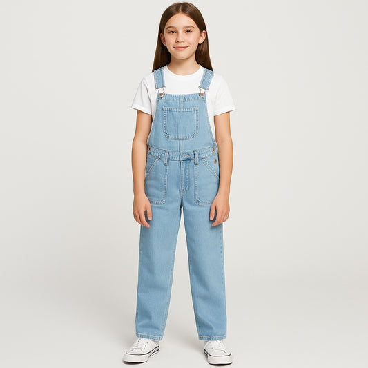 STRAIGHT DENIM DUNGAREES
