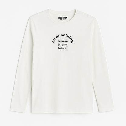 Blue seven white printed t-shirt