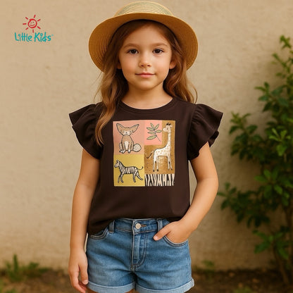 Zebra flip embroidery t-shirt