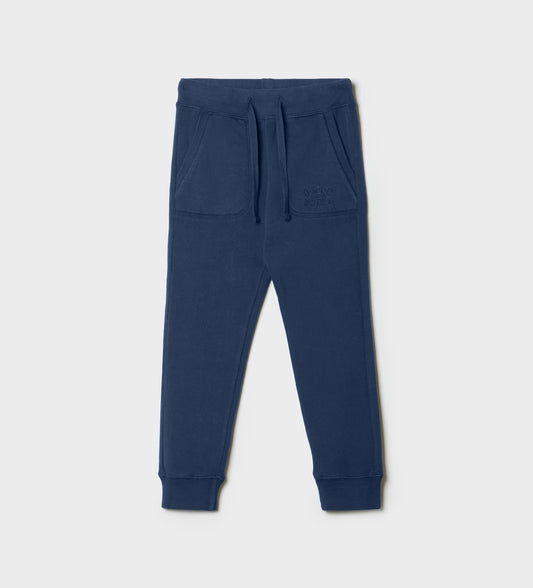 POCKET EMBROIDERY BLUE TROUSER