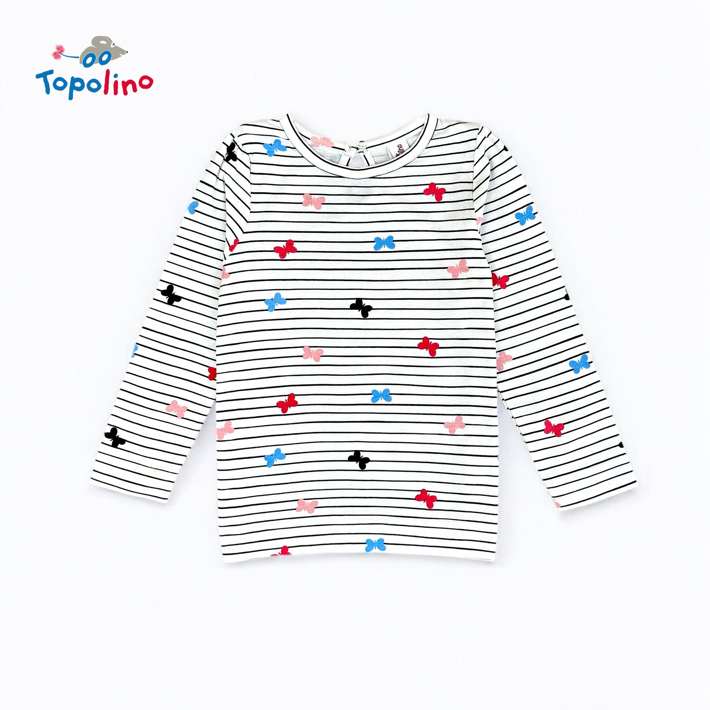 BUTTERFLY STRIPE T-SHIRT