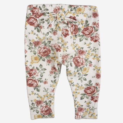 Floral bow leggings