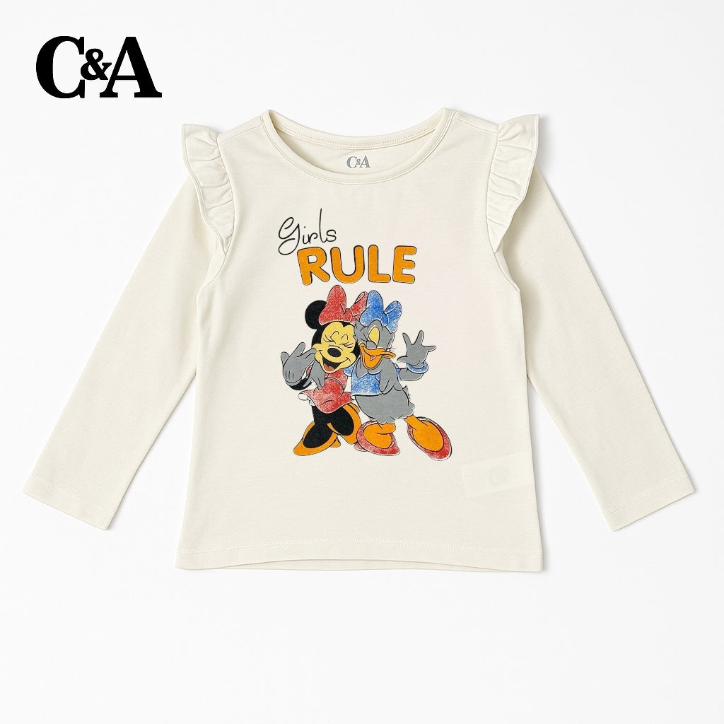 GIRLS RULE WHITE T-SHIRT