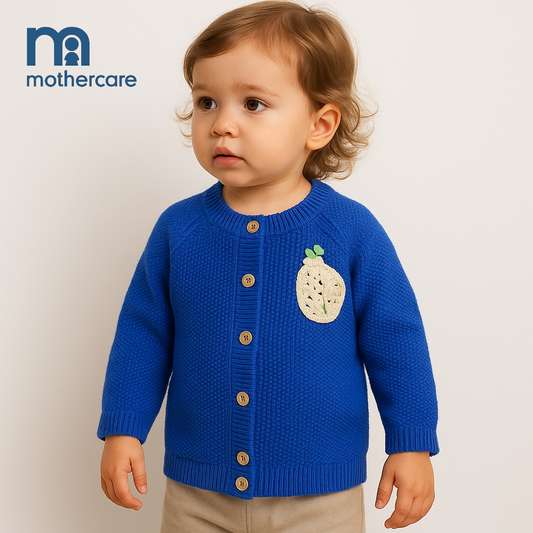 FRUIT EMBROIDERY SWEATER BLUE