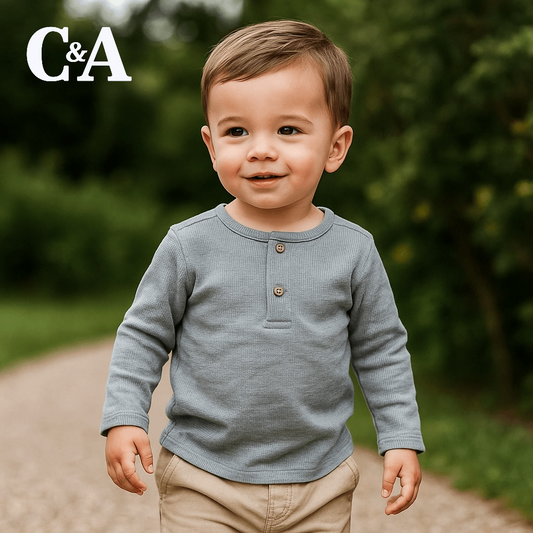 LIGHT GREEN HENLEY T-SHIRT