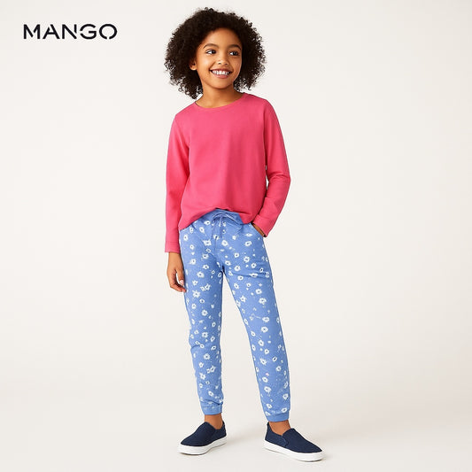 BLUE FLORAL TROUSER