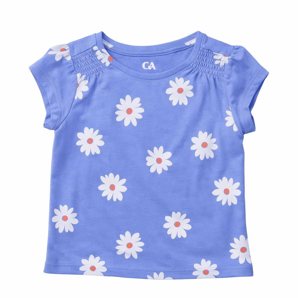 FLORAL LIGHT BLUE T-SHIRT