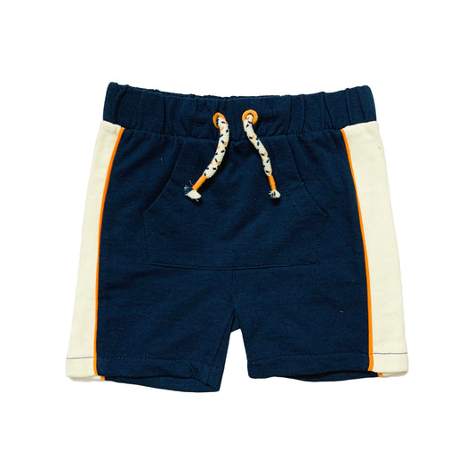 Navy blue with white stripe shorts