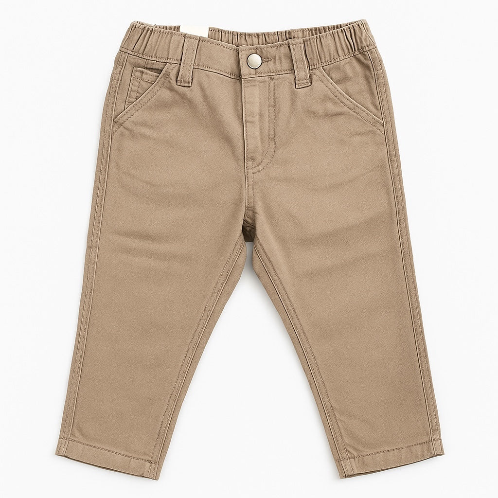 Khaki denim cotton pant