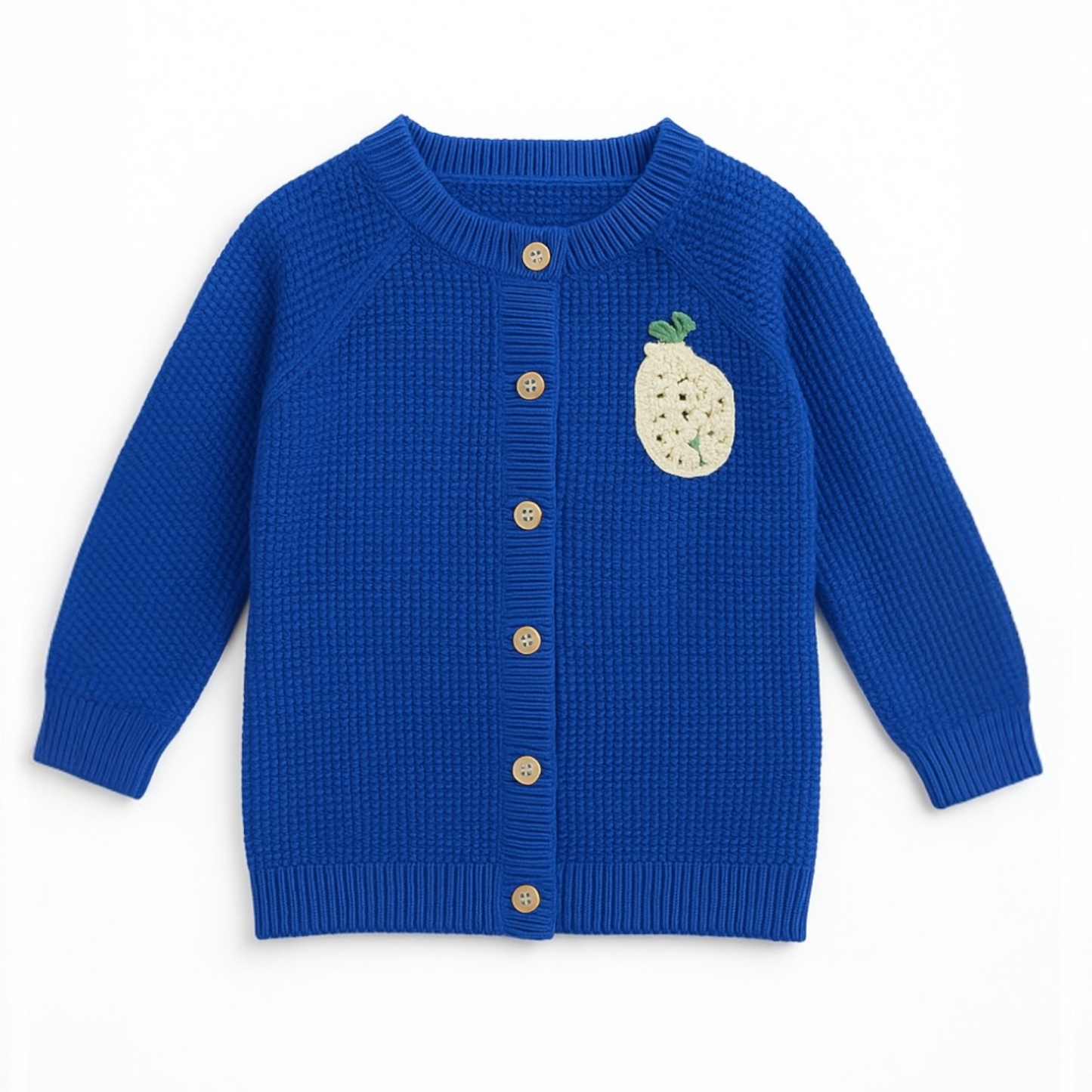 FRUIT EMBROIDERY SWEATER BLUE