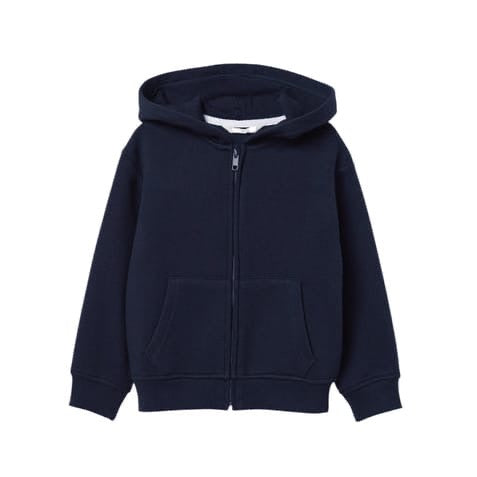 NAVY BLUE ZIPPER HOOD